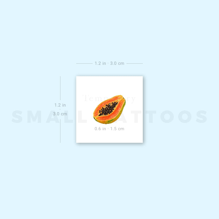 Papaya Slice Temporary Tattoo (Set of 3)