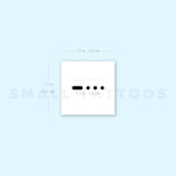 Morse Code V Temporary Tattoo (Set of 3)