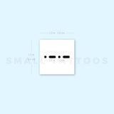 Morse Code C Temporary Tattoo (Set of 3)