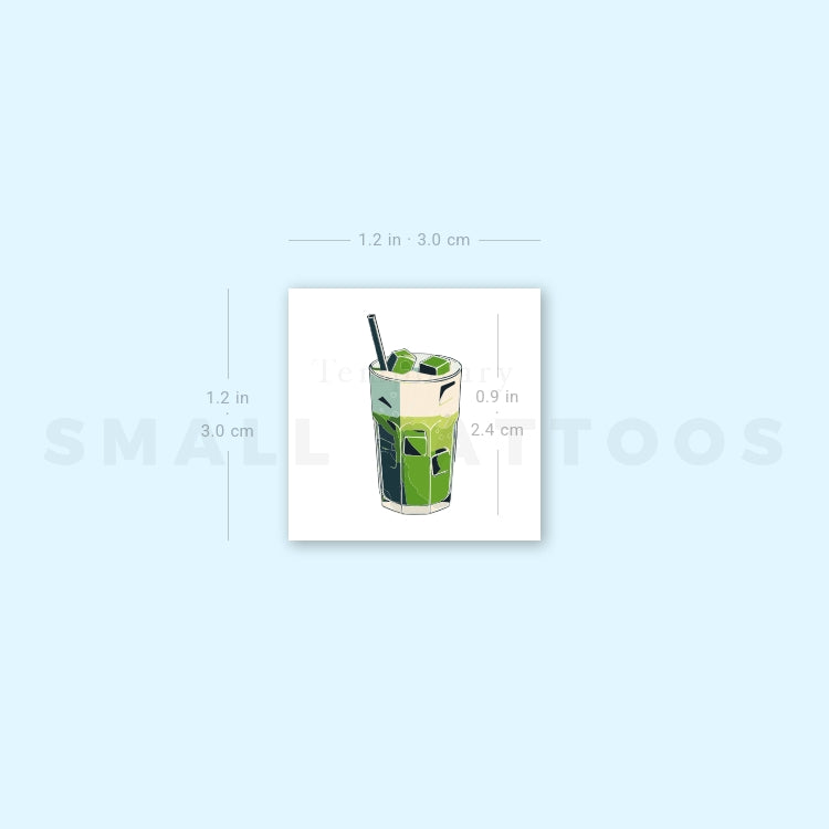 Tatuaje temporal de Matcha Latte (juego de 3)
