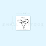 Cowboy Hat Temporary Tattoo (Set of 3)