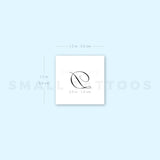 Letter D Script Temporary Tattoo (Set of 3)