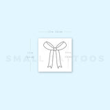 Fine Line Bow Temporary Tattoo (Set of 3)