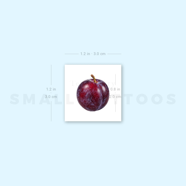 Plum Temporary Tattoo (Set of 3)