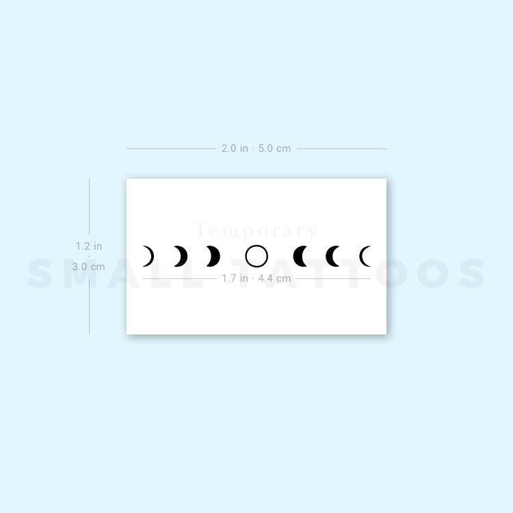 Moon Phases Temporary Tattoo (Set of 3)