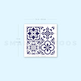 Portuguese Tiles Temporary Tattoo (Set of 3)