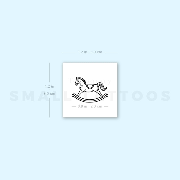 Rocking Horse Temporary Tattoo (Set of 3)