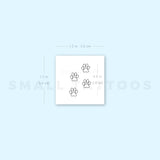 Paw Print Outlines Temporary Tattoo (Set of 3)