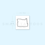 Oregon Map Outline Temporary Tattoo (Set of 3)