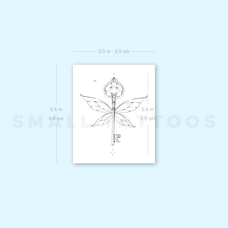 Flying Key Temporary Tattoo By Stefano Mazza (Set of 3)