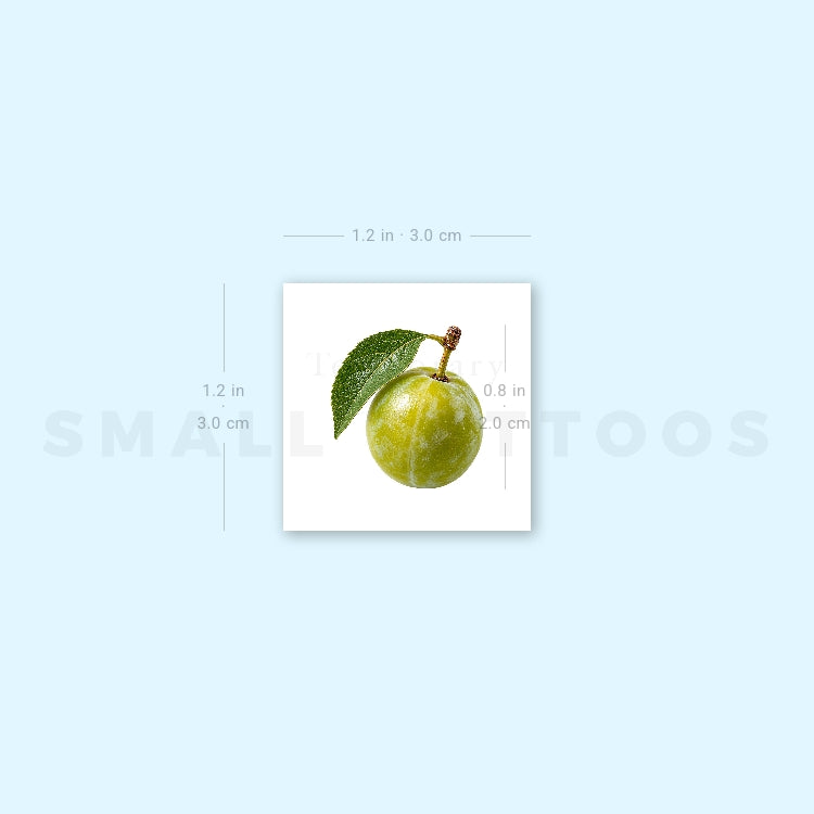 Greengage Temporary Tattoo (Set of 3)