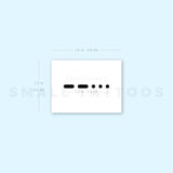 Morse Code 3 Temporary Tattoo (Set of 3)