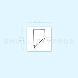 Nevada Map Outline Temporary Tattoo (Set of 3)