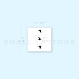Three Tiny Flying Birds Temporary Tattoo (Set of 3)