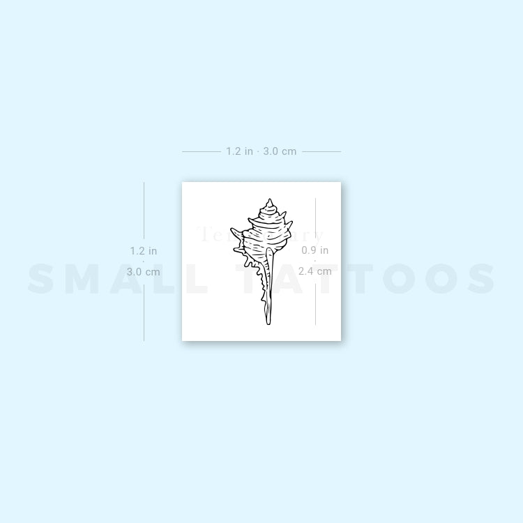 Tulip Shell Temporary Tattoo (Set of 3)