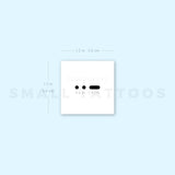 Morse Code D Temporary Tattoo (Set of 3)