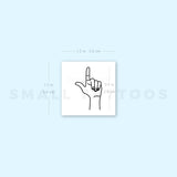 Sign Language L Temporary Tattoo (Set of 3)