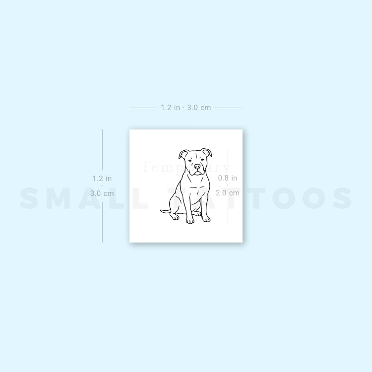 Pit Bull Temporary Tattoo (Set of 3)