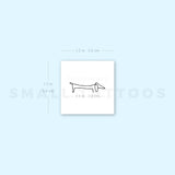 One Line Dachshund Temporary Tattoo (Set of 3)