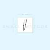 Drumsticks Temporary Tattoo (Set of 3)