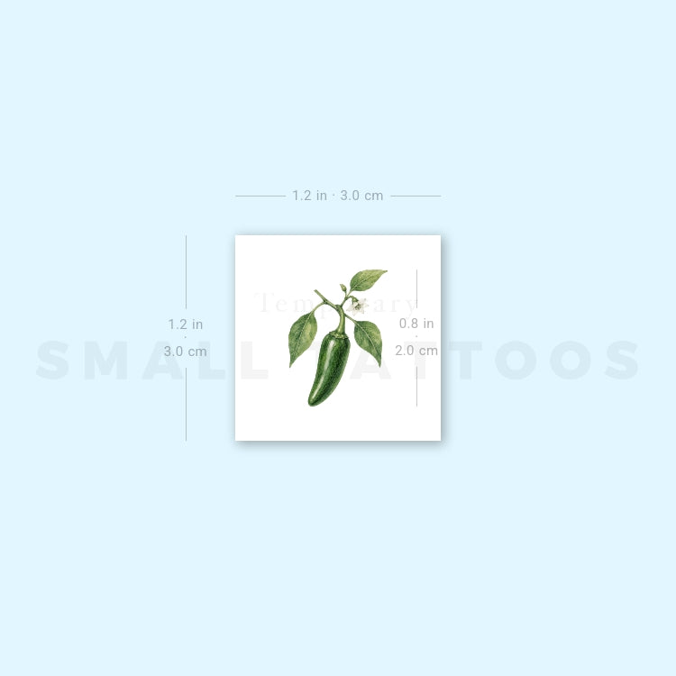 Jalapeño Temporary Tattoo (Set of 3)