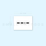 Morse Code Y Temporary Tattoo (Set of 3)