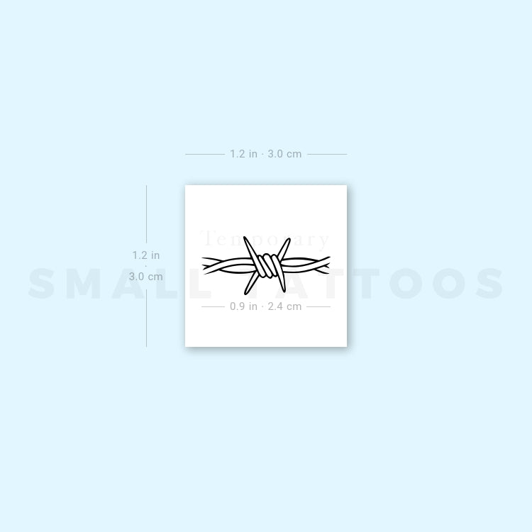 Barbed Wire Temporary Tattoo (Set of 3)