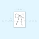 Fine Line Ribbon Bow Temporary Tattoo (Set of 3)