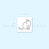 Sitting Cat Temporary Tattoo (Set of 3)