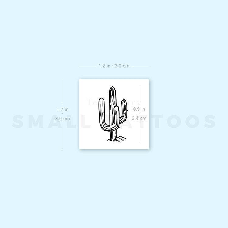 Saguaro Temporary Tattoo (Set of 3)