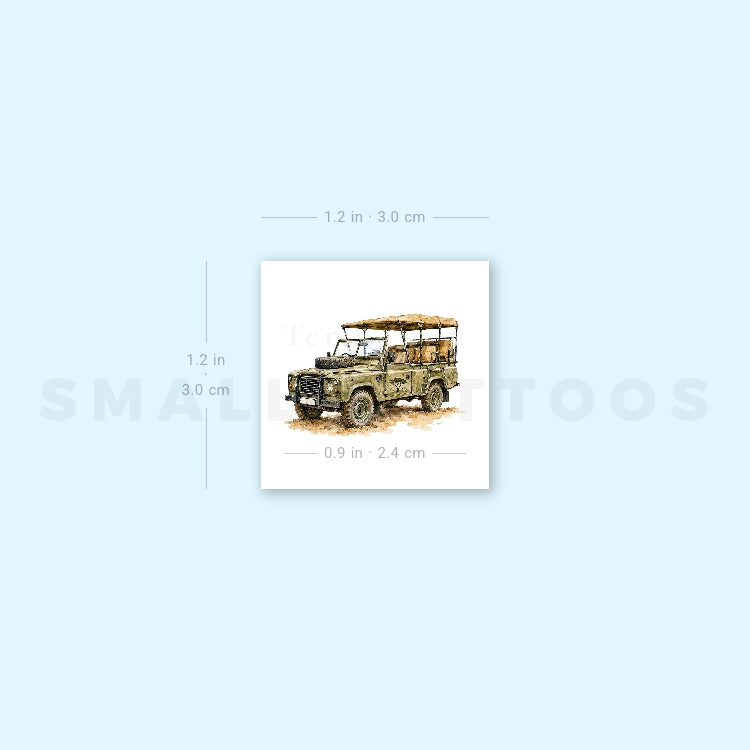 Safari Car Temporary Tattoo (Set of 3)