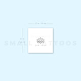 Tiny Sacred Lotus Temporary Tattoo (Set of 3)