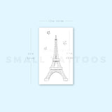 Eiffel Tower By Stefano Mazza Temporary Tattoo (Set of 3)