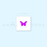 Purple Butterfly Temporary Tattoo (Set of 3)