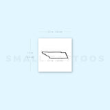 Tennessee Map Outline Temporary Tattoo (Set of 3)