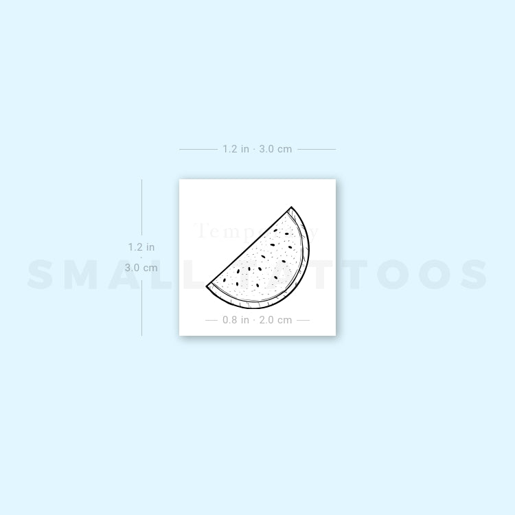 Fine Line Watermelon Temporary Tattoo (Set of 3)