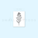 Mustard Plant Temporary Tattoo (Set of 3)