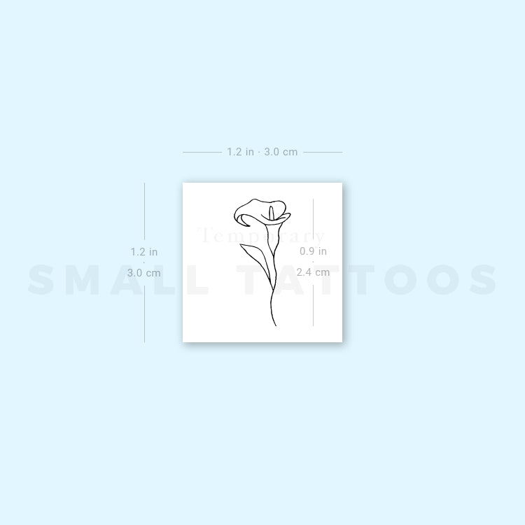 Calla Lily Temporary Tattoo (Set of 3)