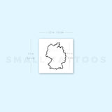 Map Of Germany Outline Temporary Tattoo (Set of 3)