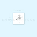 Fine Line Flamingo Temporary Tattoo (Set of 3)