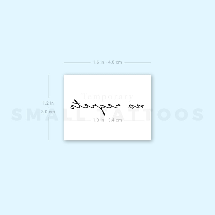 No Regrets Temporary Tattoo (Set of 3)