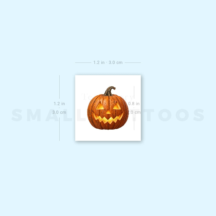 Watercolor Jack-o'-Lantern Temporary Tattoo (Set of 3)