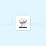 Atomic Bomb Mushroom Cloud Temporary Tattoo (Set of 3)