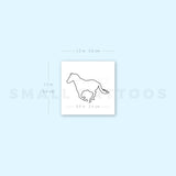 Horse Outline Temporary Tattoo (Set of 3)