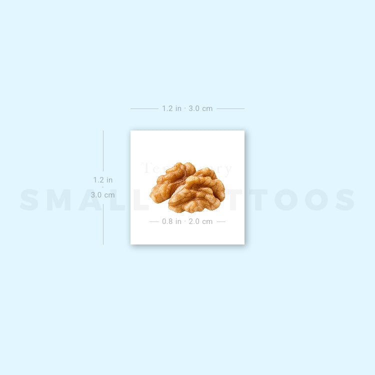Walnut Kernel Temporary Tattoo (Set of 3)