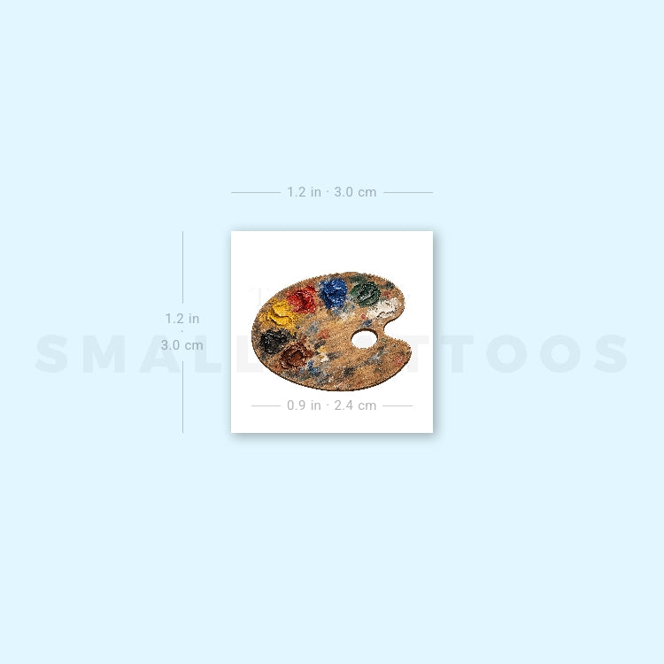 Painting Palette Temporary Tattoo (Set of 3)