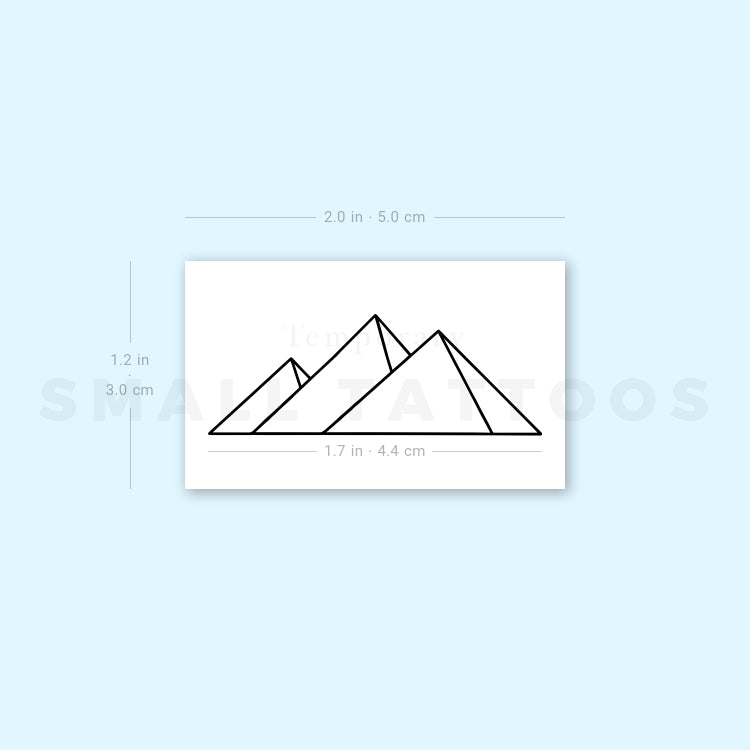 Pyramids Temporary Tattoo (Set of 3)