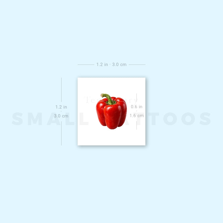 Bell Pepper Temporary Tattoo (Set of 3)