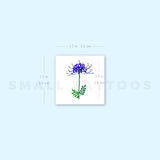 Blue Spider Lily Temporary Tattoo (Set of 3)