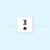 King Of Clubs Temporary Tattoo (Set of 3)